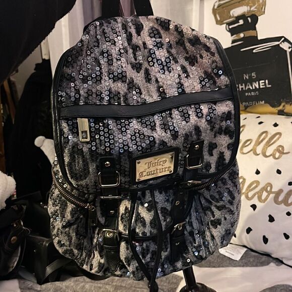 Vintage juicy couture leopard cheetah sequin backpack -knapsack main image 8